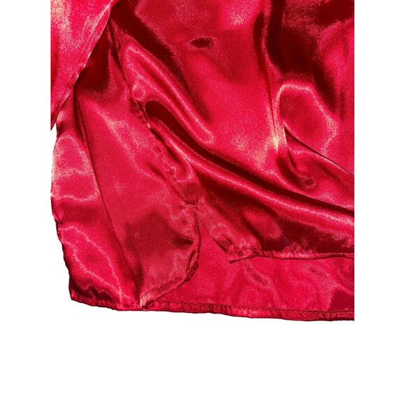 Victoria's Secret PINK Polyester Solid Red With Hearts Satin Pajama Set (SIZE L) - Picture 7 of 11